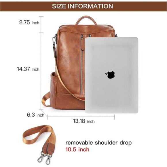 BROMEN Backpack Purse Leathe Backpack for Women Anti-theft Bookbag Purse main image 6